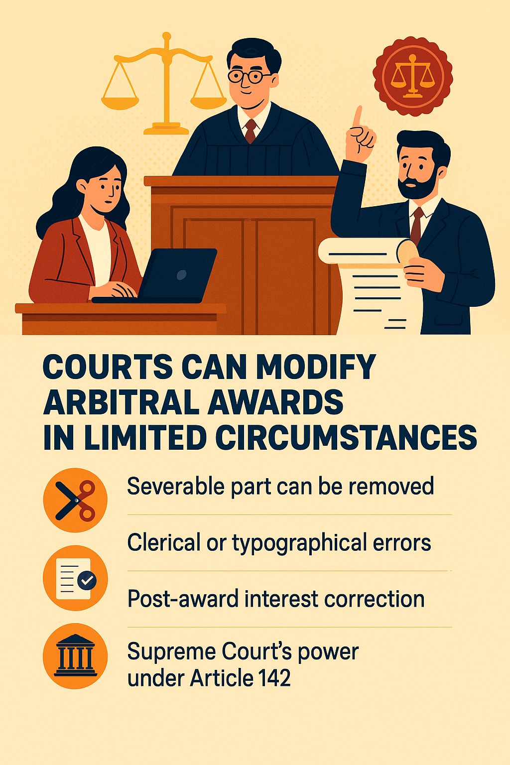 Supreme Court: Courts Can Modify Arbitral Awards in Limited Cases Under Arbitration Act